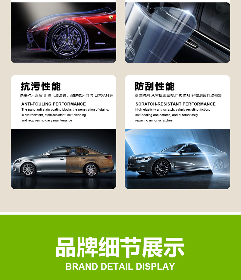 Carlaissl Tpu Invisible Car Cover, Car Paint Protection Film, Transparent Body Film, Anti-Fouling, Self-Repairing Full Car Film