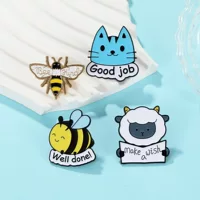 Европейская и американская мода мультфильм милая маленькая пчела серии BEE брошь весело животное насекомое значок аксессуары