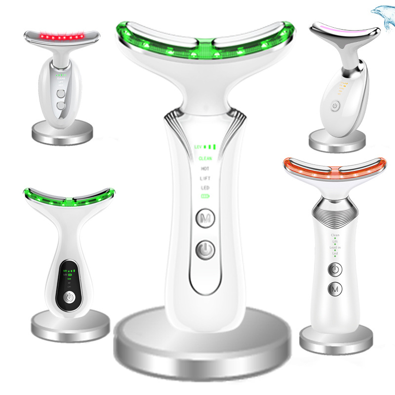 Cross-Border Private Model Neck Beauty Device, Neck Massager, Micro-Current Neck Wrinkle Removal, Dual-Use Neck and Face Beauty Device, Facial Lifting
