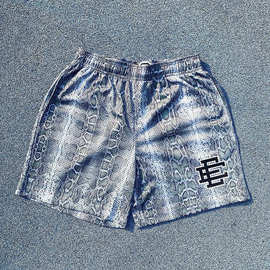 EE print shorts美式潮牌Ericemanuel休闲运动网眼抽绳短裤 男外