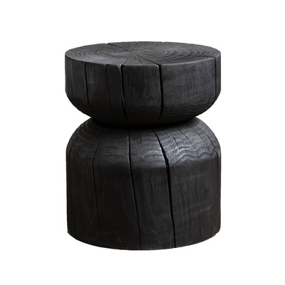 Taburetes de madera de tronco de alojamiento nórdico taburetes de madera maciza taburetes de asiento taburetes de madera maciza