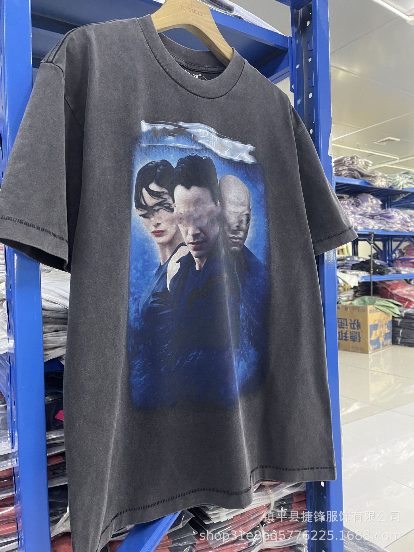 クロスボーダーの新型欧米のファッションブランドのレトロな水洗いは古い落書きをします。