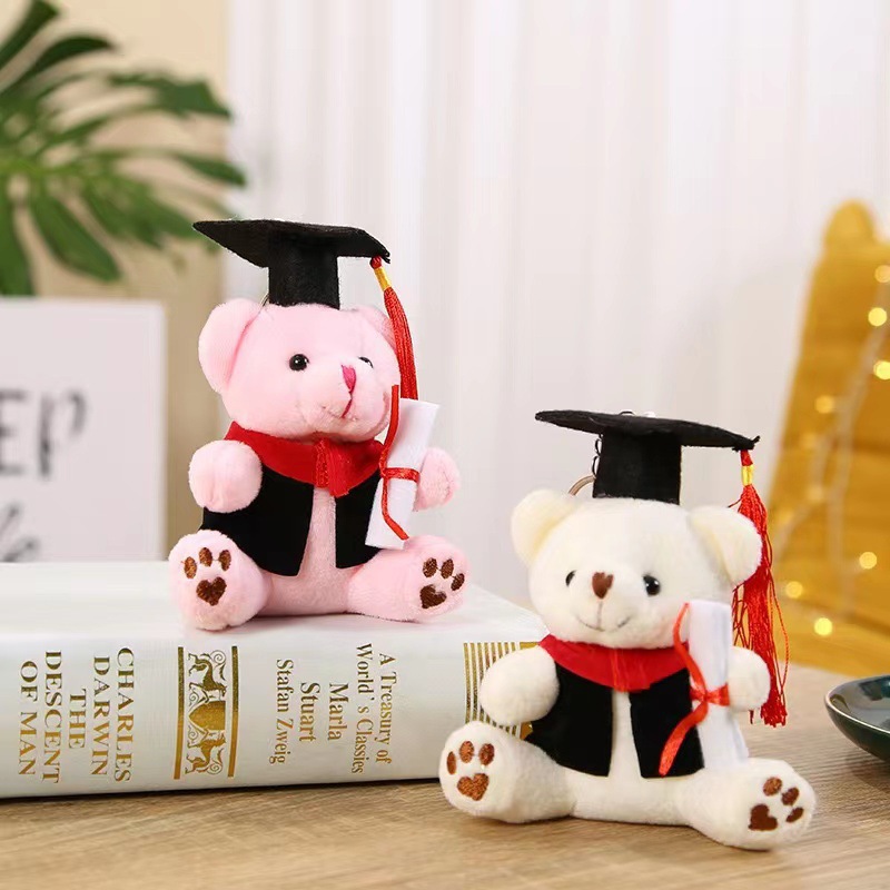 Dr. Bear colgante peluche muñeca Teddy Bear muñeca al por mayor regalo de graduación de oso impresa logotipo