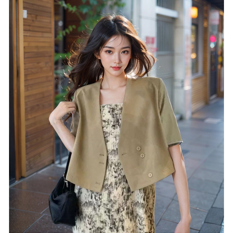 Early Autumn Women's Fashion Tea Break French-Style Niche Elegant Floral Spaghetti Strap Dress Textured Maternity Dress Chanel-Style Set Early Autumn Women's Fashion Tea Break French-Style Niche Elegant Floral Spaghetti Strap Dress Textured Maternity Dress Chanel-Style Set