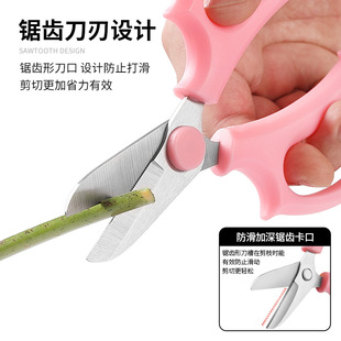 Multifunctional flower scissors stainless steel scissors floral panjing pruning shears rose pruning shears factory wholesale