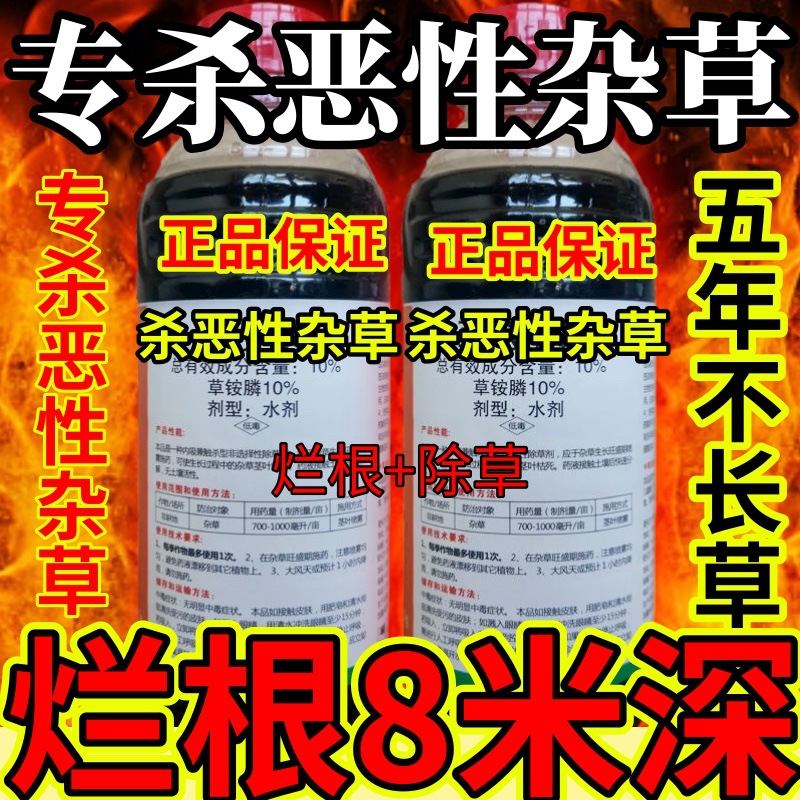 杀草快高浓度精草铵膦铵盐果园牛精草小飞蓬各种杂草专杀恶性杂草