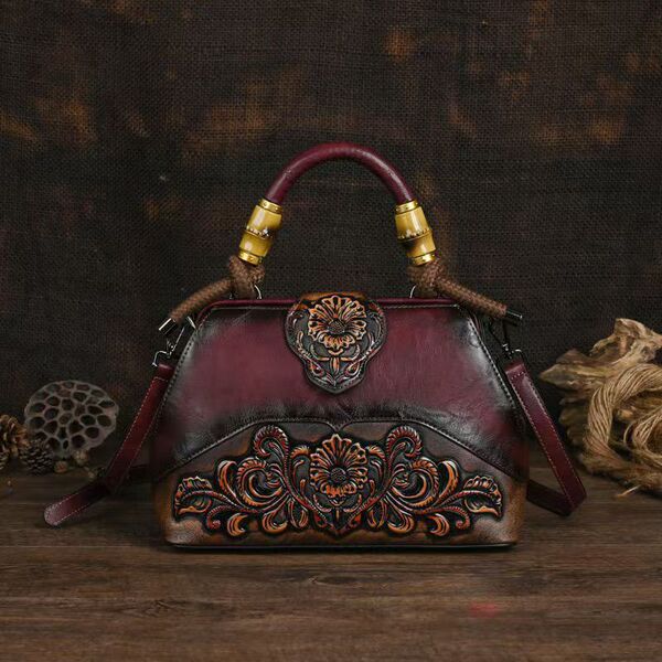 Retro capacious ethnic one-shoulder bag