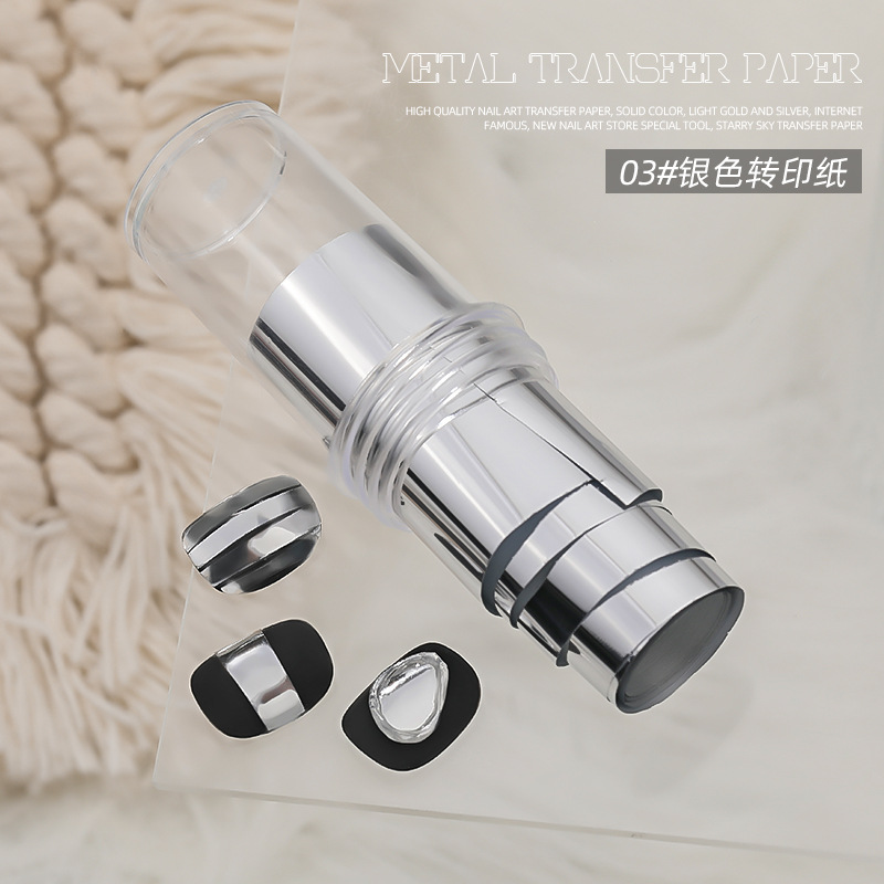 Manicure metal retro papel de transferencia nuevo estilo punk brillante oro puro plata bronce desgaste decoración de uñas al por mayor