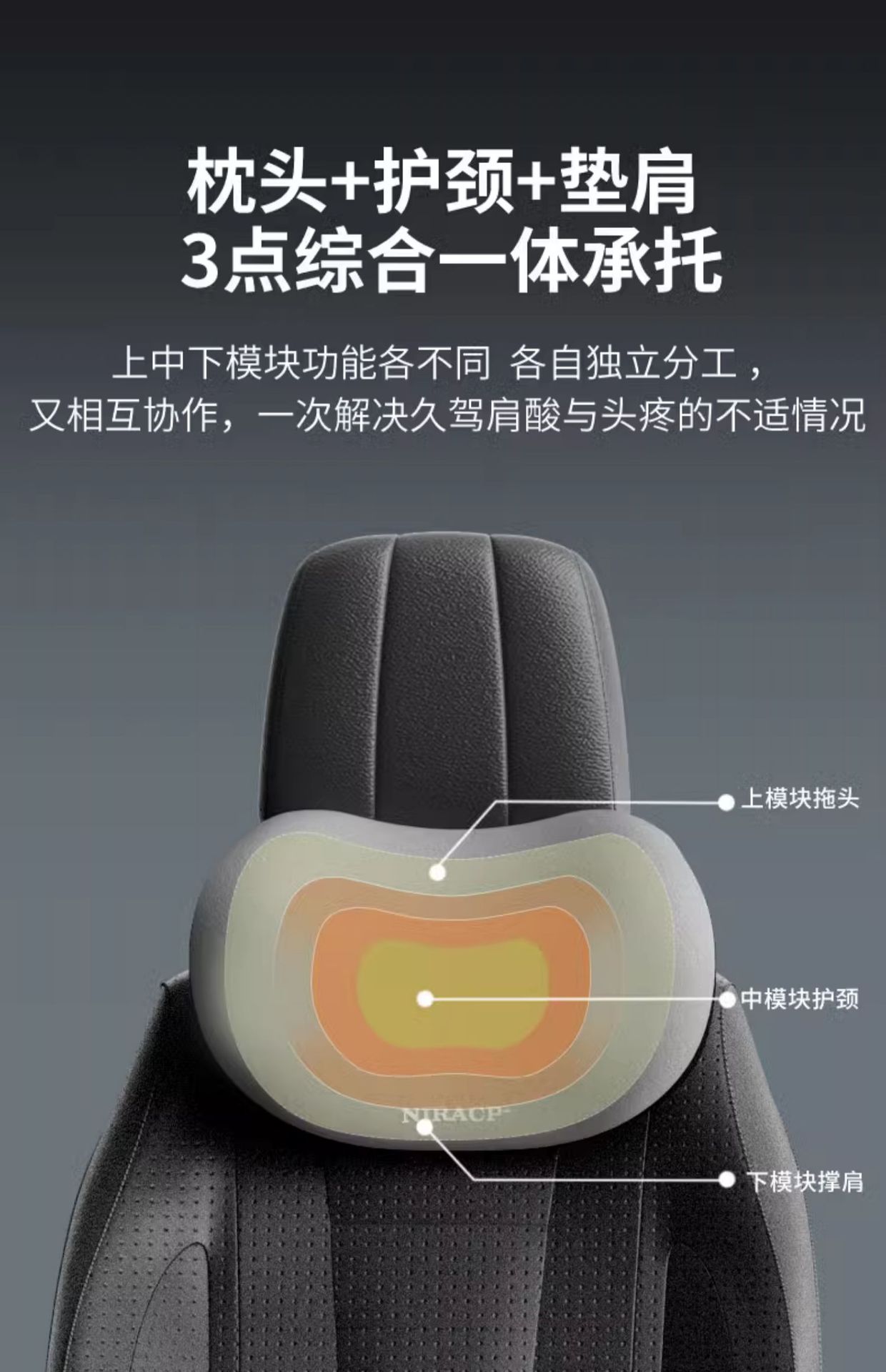 Suitable for Tesla Car Special Headrest modely/ya/model3/X/s Classy Neck Pillow Lumbar Support Waist Support