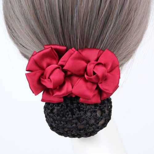 Head flower head accessory pompadour hair bun hair net for mom to tie hair specially designed new flower hair clip high-end