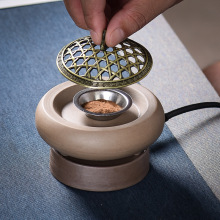 电香炉插电家用室内陶瓷无烟电子薰香品沉香木粉末精油灯定时调温