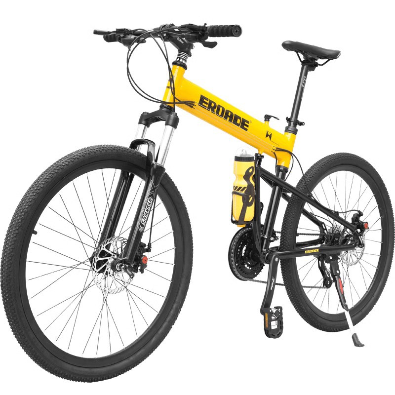 EROADE Bicicleta de montaña plegable Zhouma Cable Car Hombre Adulto todoterreno Adolescente Aleación de aluminio Freno de disco Carreras