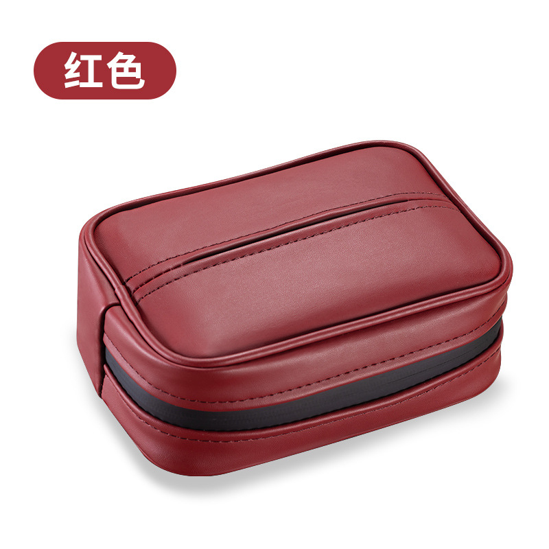 Caja de pañuelos de coche creativo caja de pañuelos de coche universal colgando asiento de alta gama Bolsa de pañuelos suministros de coche