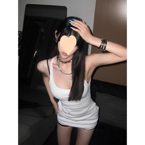 Vintage American Style White Sleeveless Backless Top for Women - Summer, Body-Slimming, Sweet and Spicy, Mid-Long Length, Sexy Strappy Blouse
