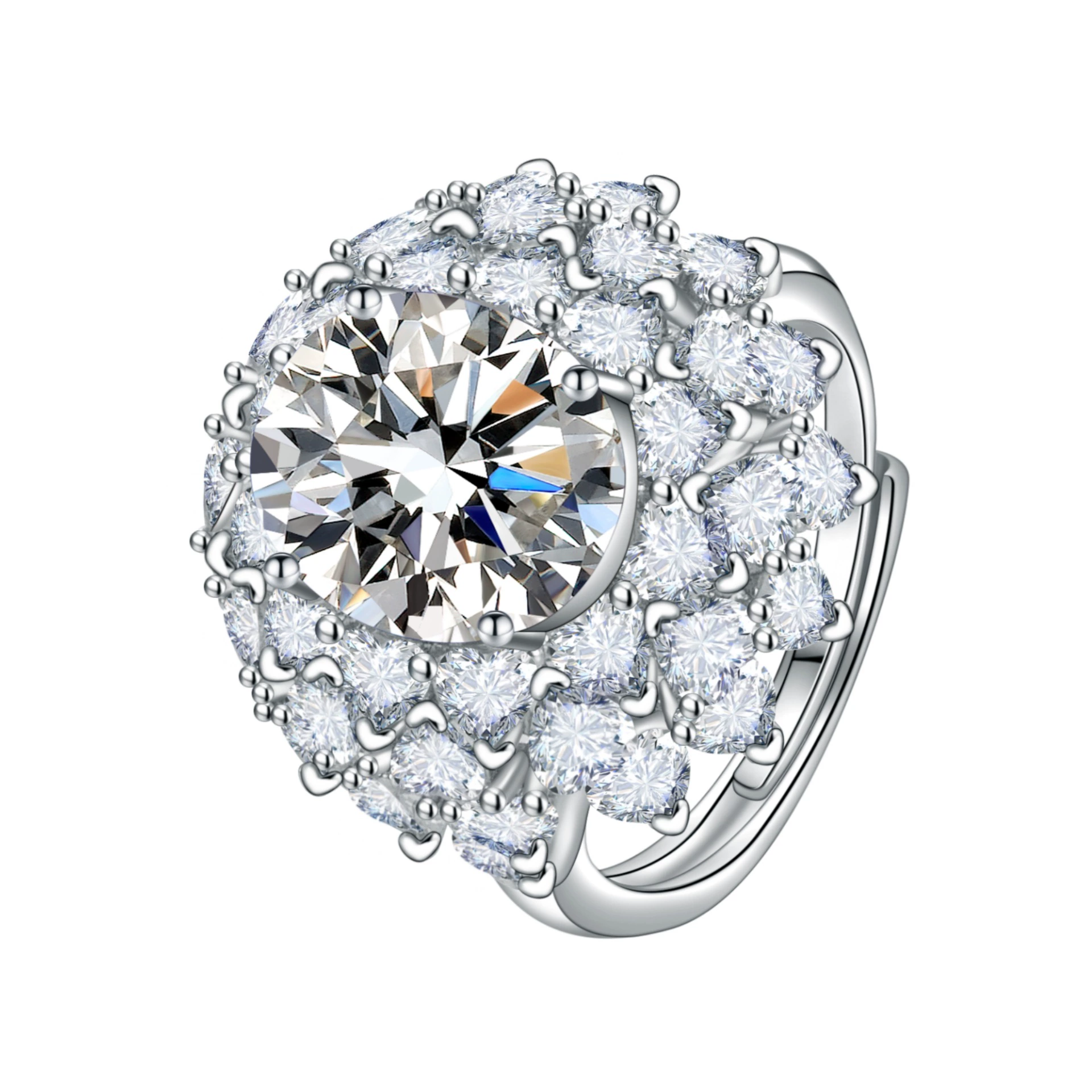 Роскошное кольцо Love Zircon из драгоценного камня Jin Jiahua с полной инкрустацией, кутюр, тяжелая промышленная роскошь 8 каратов, красный воздушный шар кольцо
