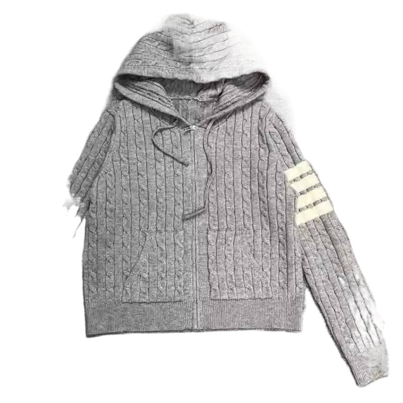 Otoño y invierno nuevas mujeres slimming pozo reducción de la edad suave capuchón de camisa de punto corta camisa de punto image 5