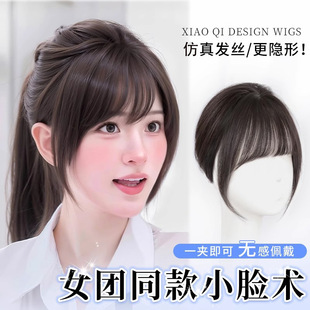 Air Bangs Wig for Women, Lightweight Breathable Bangs to Cover White Hair on the Top of the Head