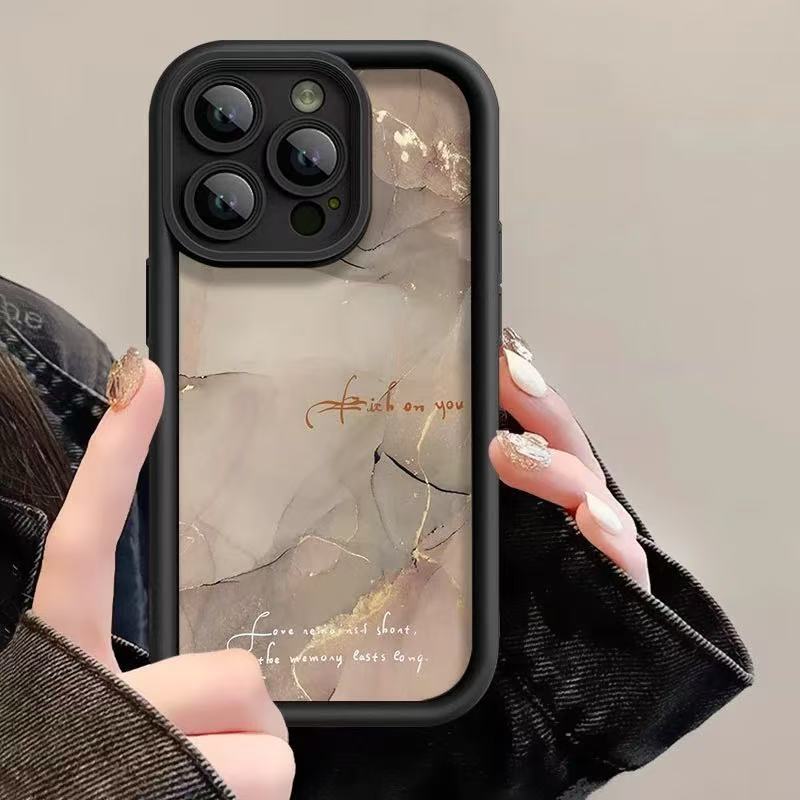 The New Marble Texture Is Suitable for Apple 17 Phone Cases, iPhone 16 Pro, High-End 15 Pro, Creative 14 Trendy