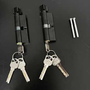 [Factory Outlet] Stainless Steel Interior Door Bedroom Door Wooden Door Lock Core Small 70 Single Open Black Shell Copper Open Iron Key