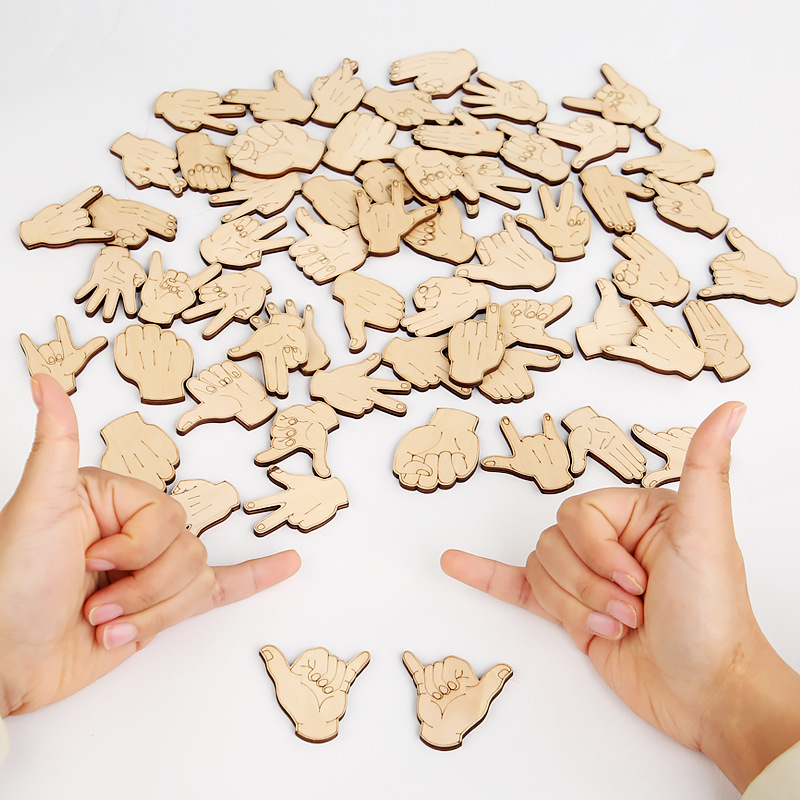 Kindergarten Montessori Puzzle Puzzle de gestos de emparejamiento Juguetes de material didáctico Bloques de escritorio para niños transfronterizos Puzzle de emparejamiento