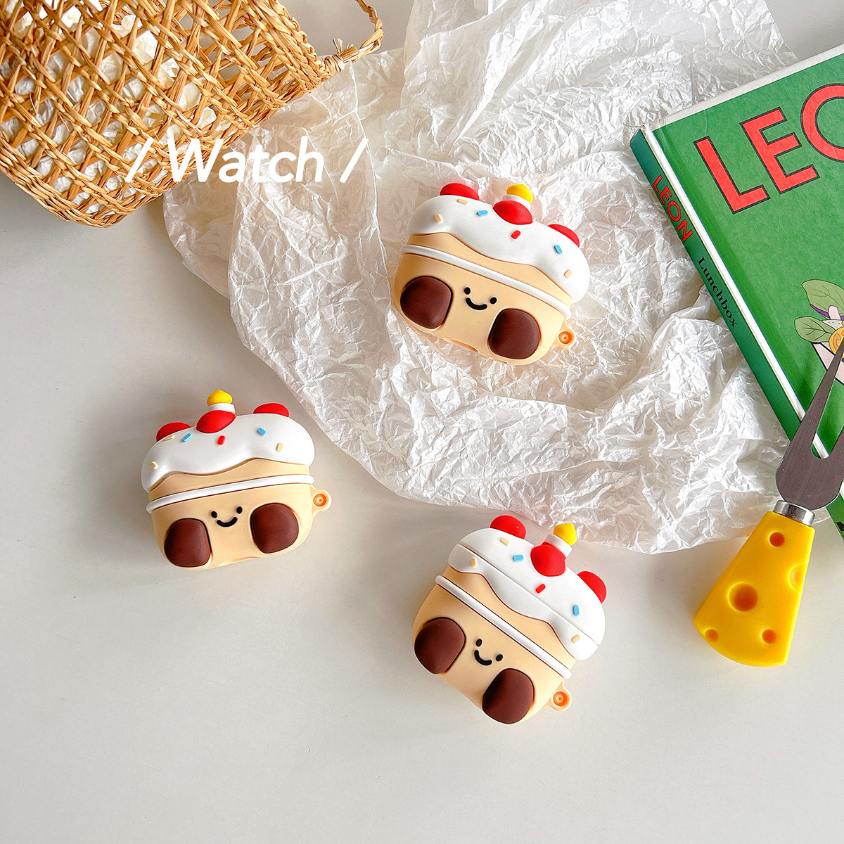 Apple Strawberry Cake Cover para auriculares para iarpods 1 / 2 nueva generación 3 pro / pro2 tendencia encantadora