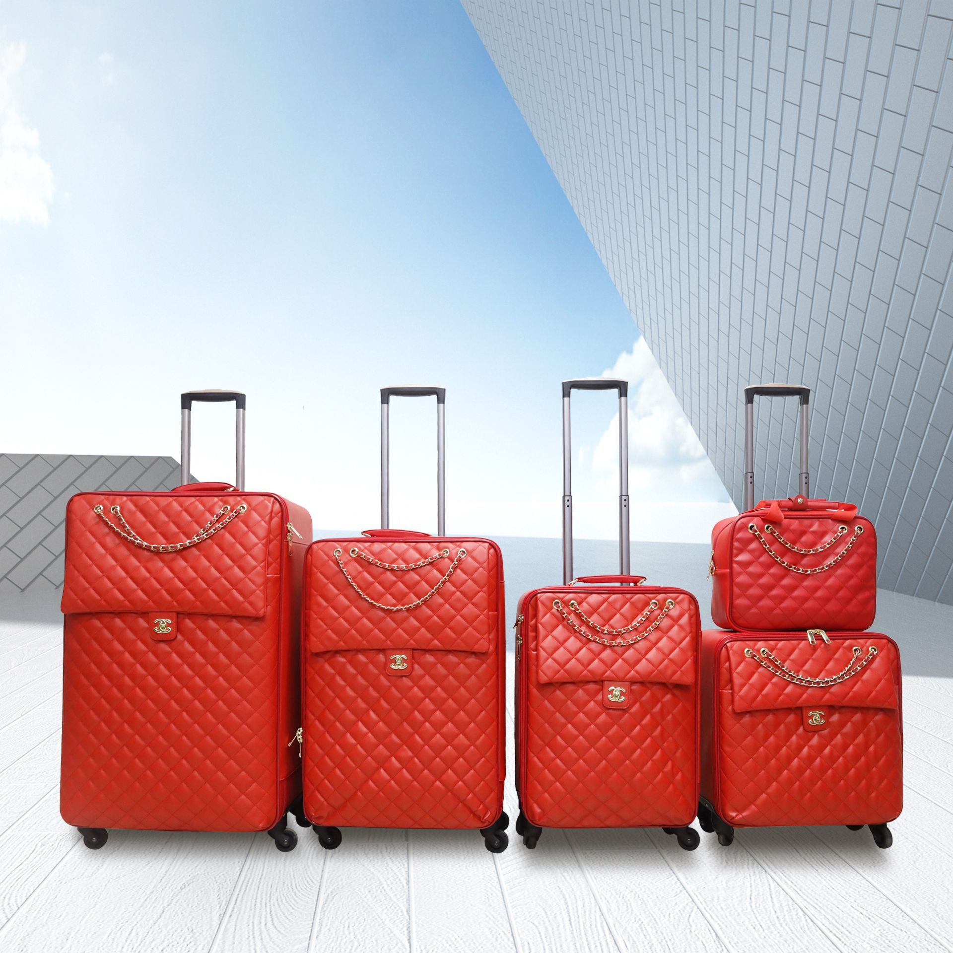 Universal Çarxlı Trolley Çamadan, Kombinə Kilidli Biznes Yükü