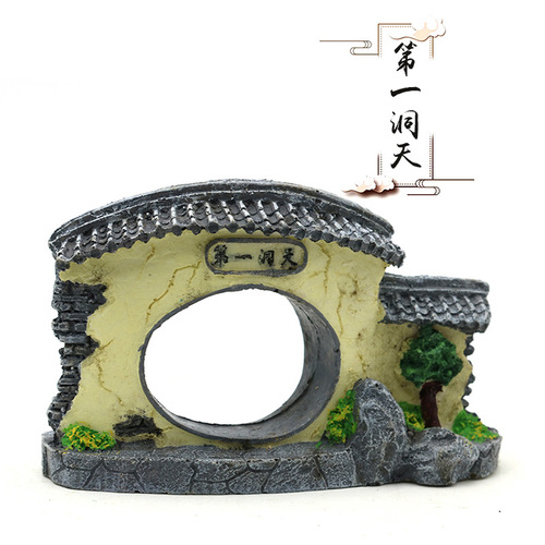 Aquarium fish tank resin crafts landscaping psychological sand table simulation door rail hotel plate decoration landscaping building