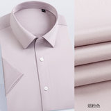Màu hồng khói - Áo tay ngắn - Cổ vuông (vải satin dệt trơn)