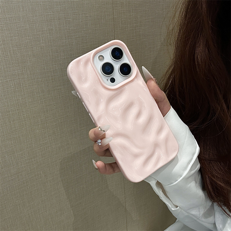 立体陨石纹适用iPhone16pro手机壳苹果15pro纯色14pro简约13pro|undefined