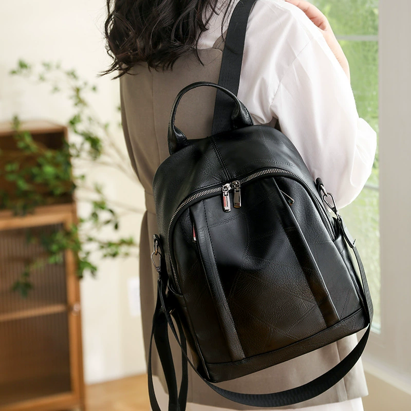 (Cross-border trading), polyurethane shoulder bag, capacious backpack, travel bag, 2023