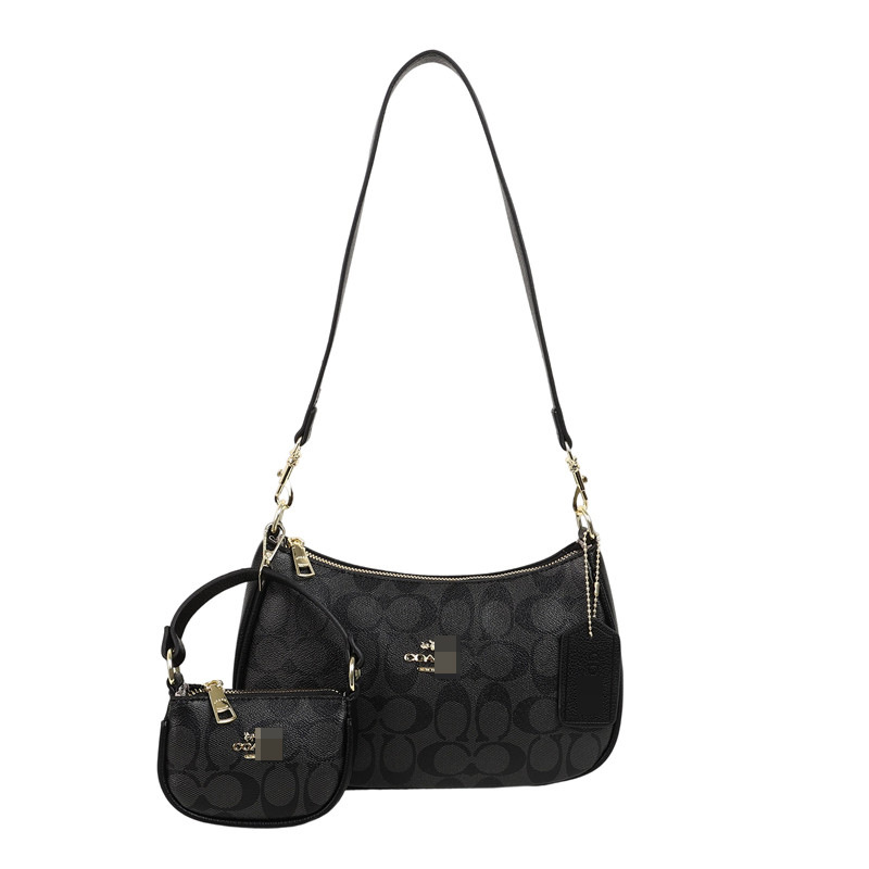 Bolsos nuevos transfronterizos para mujer 2025 moda y todo fósforo de alta gama bolso de axila de un solo hombro bolso de mensajero portátil con estampado clásico