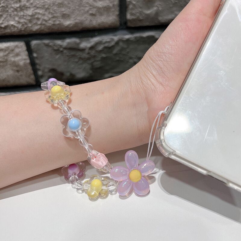 携帯電話ストラップ卸売小さな花ショートビーズストラップリストビーズ携帯電話ケースペンダント工場直販|undefined