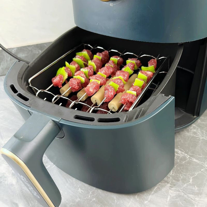 Air fryer grill grill grill skewers grill oven grill stainless steel three-layer grill steaming rack baking utensils