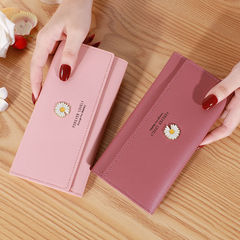 2022韓版新款錢包女士長款拉鏈大容量簡約雛菊百搭手拿包手機包