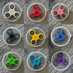 Fingertip Gyro Stress Relief Toy Camouflage Electroplating Three-Finger Colorful Finger Spinner Wholesale Market Night Market Cross-Border