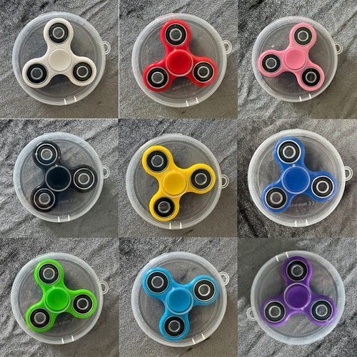 Fingertip Gyro Stress Relief Toy Camouflage Electroplating Three-Finger Colorful Finger Spinner Wholesale Market Night Market Cross-Border