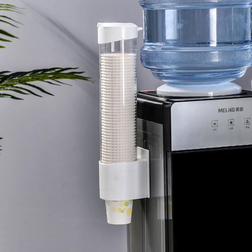 Disposable cup taker automatic water dispenser cup holder household punch-free wall-mounted cup storage rack