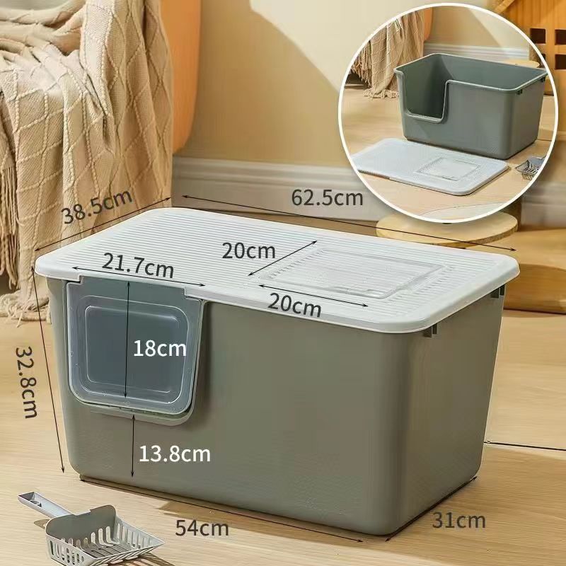 완전 밀폐형 | 노블 그레이 [ 15kg 내부의 큰 고양이에게 적합]