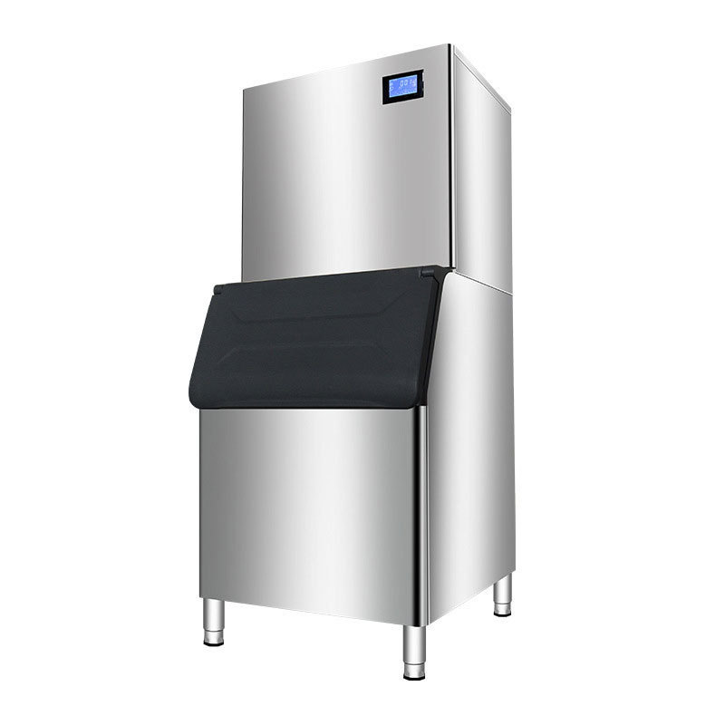 Máquina de hielo comercial 300kg tienda automática de té de leche refrigeración por aire 100 libras de refrigeración por agua de bar cuadrada