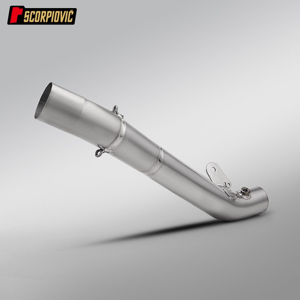 Motorcycle modification ZX6R Maverick 636 titanium alloy mid-section exhaust pipe, non-destructive direct fit for 2024-2026 models