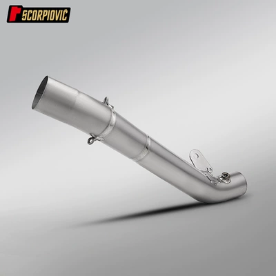 Motorcycle modification ZX6R Maverick 636 titanium alloy mid-section exhaust pipe, non-destructive direct fit for 2024-2026 models