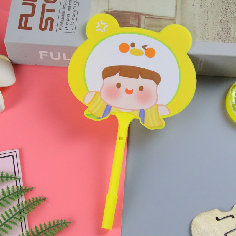 Dibujos animados bebé ventilador pluma pequeña papelería fresca estudiante bolígrafo kindergarten niños Premio regalo al por mayor