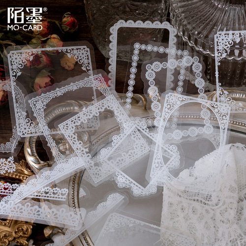 Momo PET White Ink Sticker Pack Daydream Series Creative Art Handbook Decorative Stickers 6 Choices