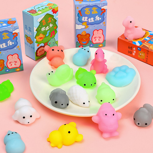 Blind Box Baozi Nian Nian Le Children's Stress Relief Gift Soft Rubber Gift Lucky Box Blind Box Student Gift Box Wish Box