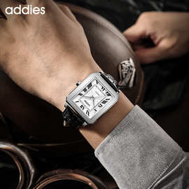 addies爱迪时品牌时尚男表批发防水石英方形手表工厂商务腕表
