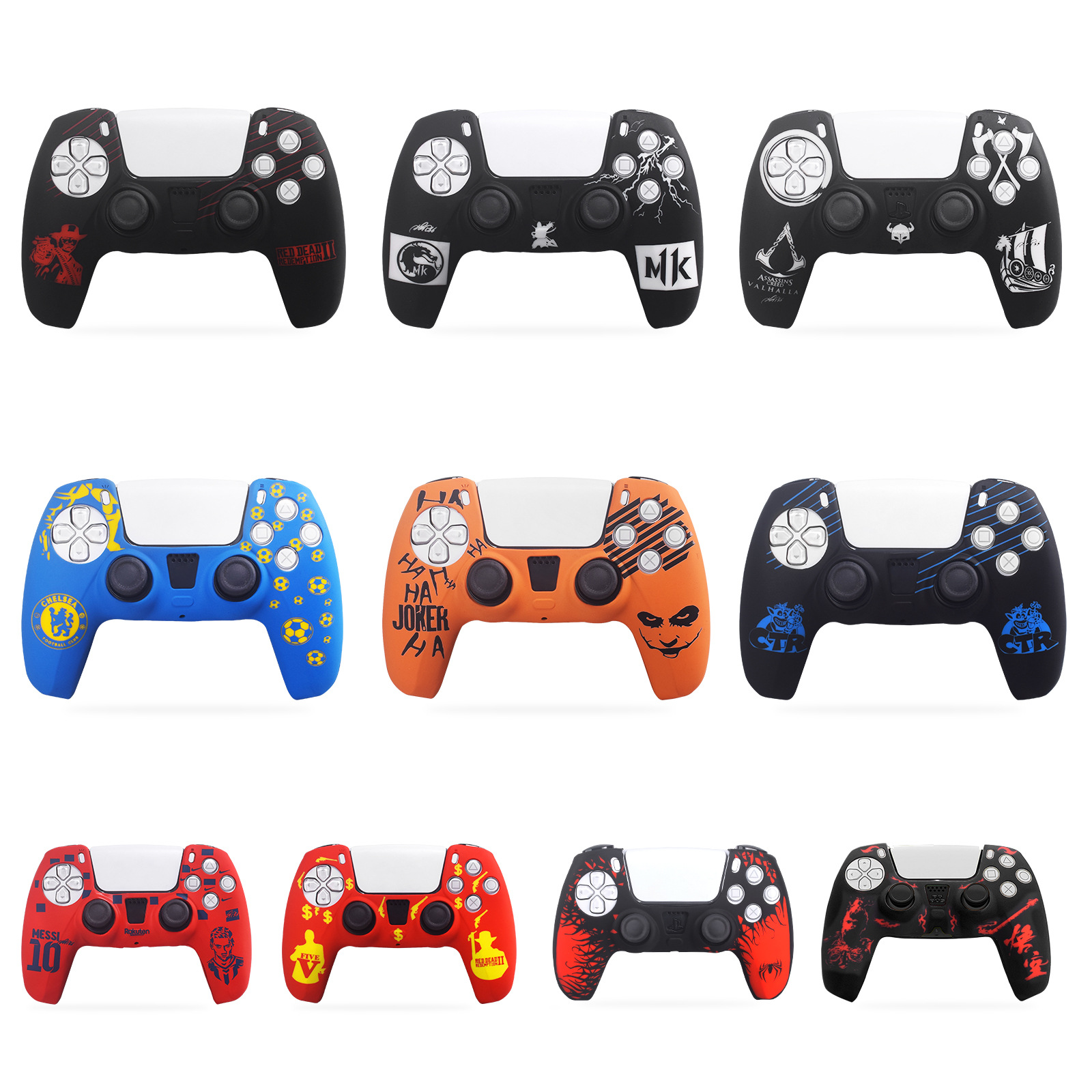 PS5 Game Handle Silicone Protective Cover P5 Laser Soft Rubber Cover Protective Cover Game Handle Protective Cover