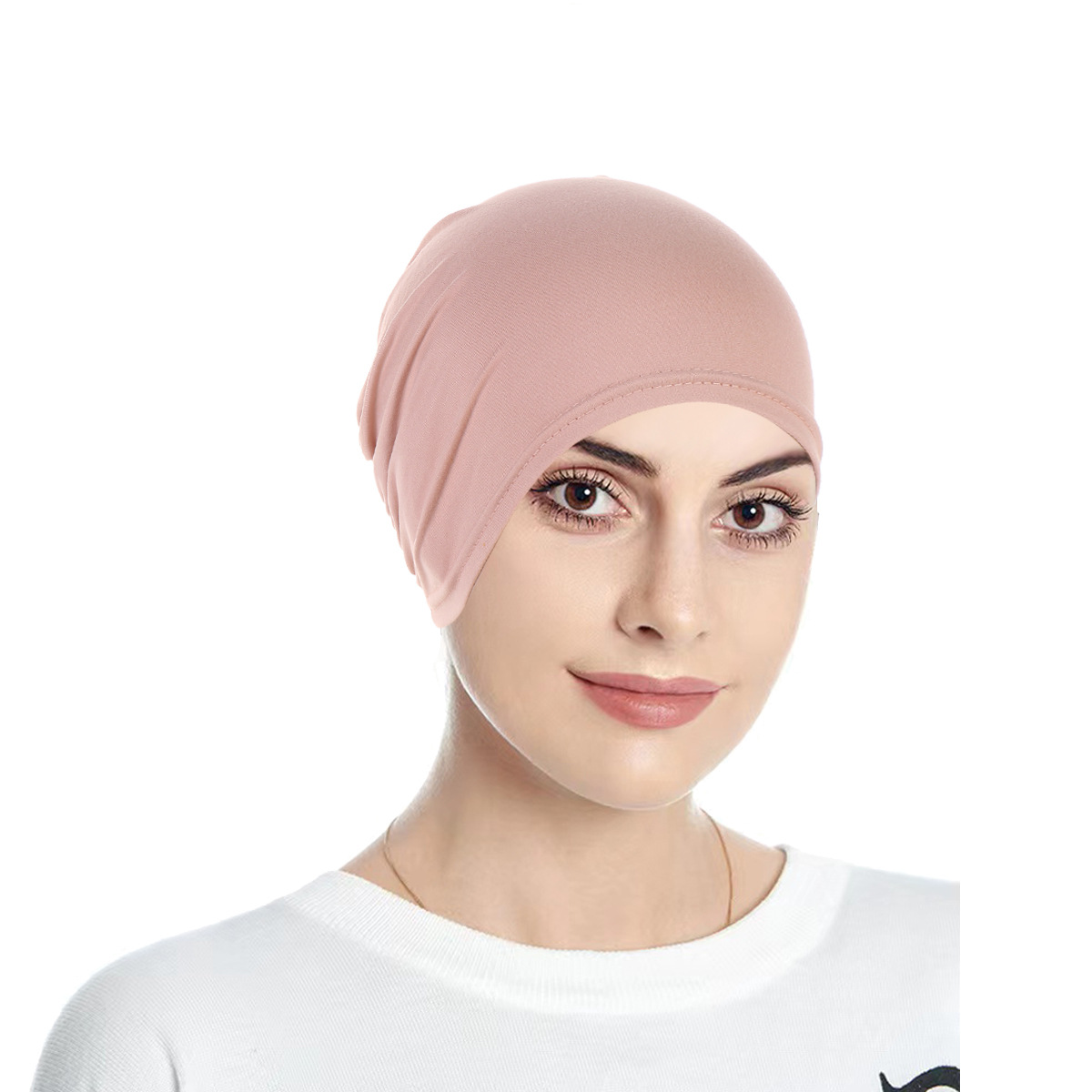 cappello da donna con fondo multicolore tinta unita cappello comodo e conveniente cappello da chemioterapia da donna_voghion.com