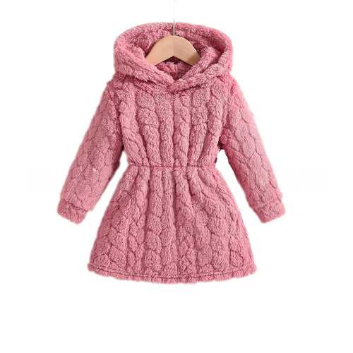 Independence Station Factory Winter Infants and Children with velvet and thick hoodie coat waist and warm pullover coat