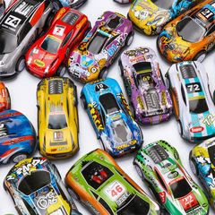 Huili alloy small car, multiple exquisite inertia small car children's toy car model toy car racing wholesale