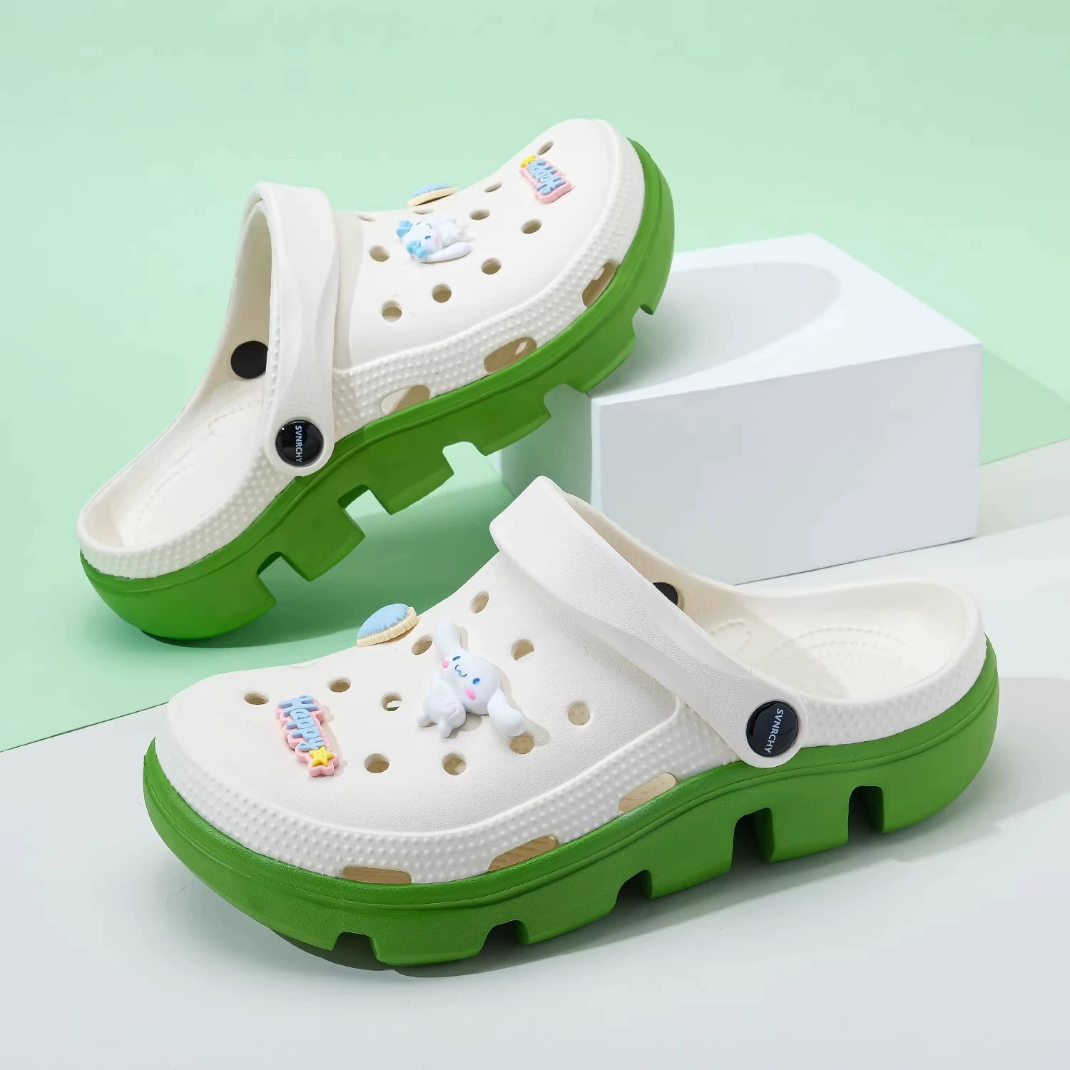 Сабо в стиле Crocs, повседневная дышащая пляжная обувь, летние сандалии, для улицы, любимые, закрытый носок